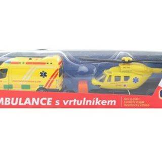 Sada ambulancie + vrtuľník so svetlom a zvukom