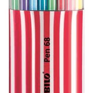 Stabilo  Fixy Pen 68 Zebrui,  sada,  20 rôznych farieb,  1mm,  červené púzdro značky Stabilo