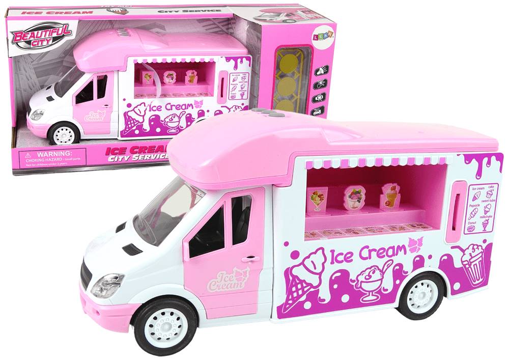 Lean-toys  Interaktívna zmrzlináreň Food Truck Svetlo Zvuk Zmrzlina značky Lean-toys