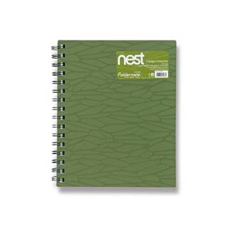Folder Mate Špirálový linajkový blok Foldermate NEST A5,  zelený