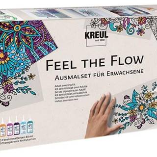 KREUL  Sada farieb na sklo pre dospelých - antistresové, ,  Feel the flow ,  Hobby Line značky KREUL