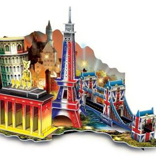M.I.C. Svietiace 3D puzzle Diorama Cesta po Európe 50 dielikov