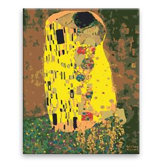 Malujsi Maľovanie podľa čísel - Bozk Gustava Klimta - 80x100 cm,  bez dreveného rámu