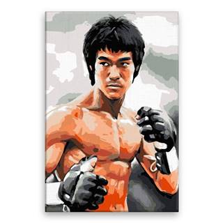 Malujsi Maľovanie podľa čísel - Bruce Lee 02 - 80x120 cm,  bez dreveného rámu