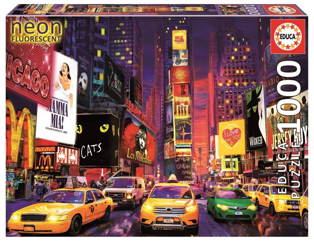 EDUCA  Svietiace puzzle Times Square,  New York 1000 dielikov značky EDUCA
