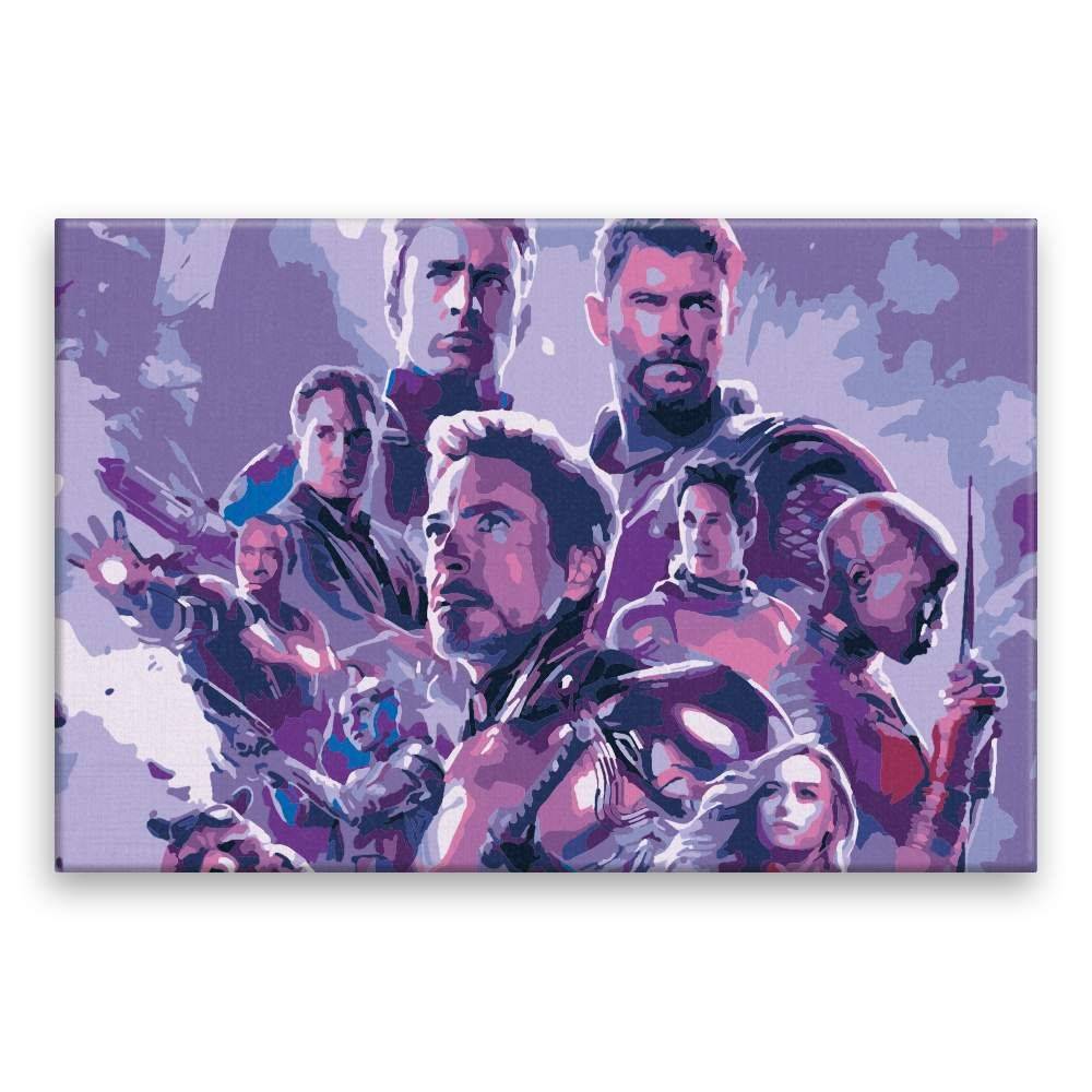Malujsi  Maľovanie podľa čísel - Avengers - film - 120x80 cm,  plátno vypnuté na rám značky Malujsi