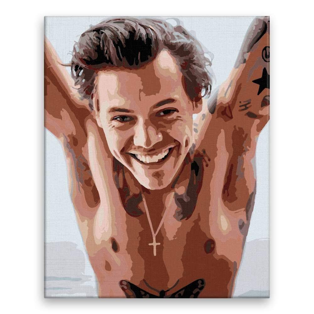 Malujsi  Maľovanie podľa čísel - Harry Styles 01 - 80x100 cm,  bez dreveného rámu značky Malujsi