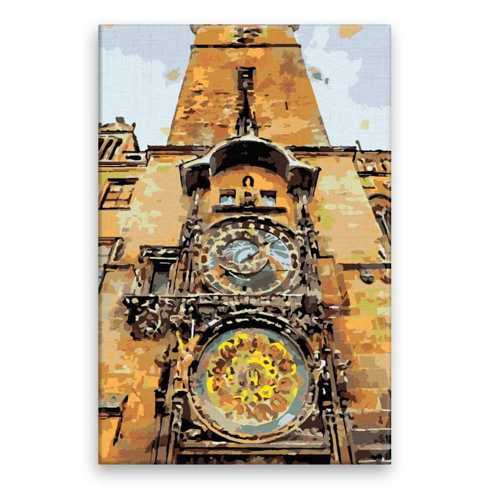 Malujsi  Maľovanie podľa čísel - Pražský Orloj - 40x60 cm,  bez dreveného rámu značky Malujsi