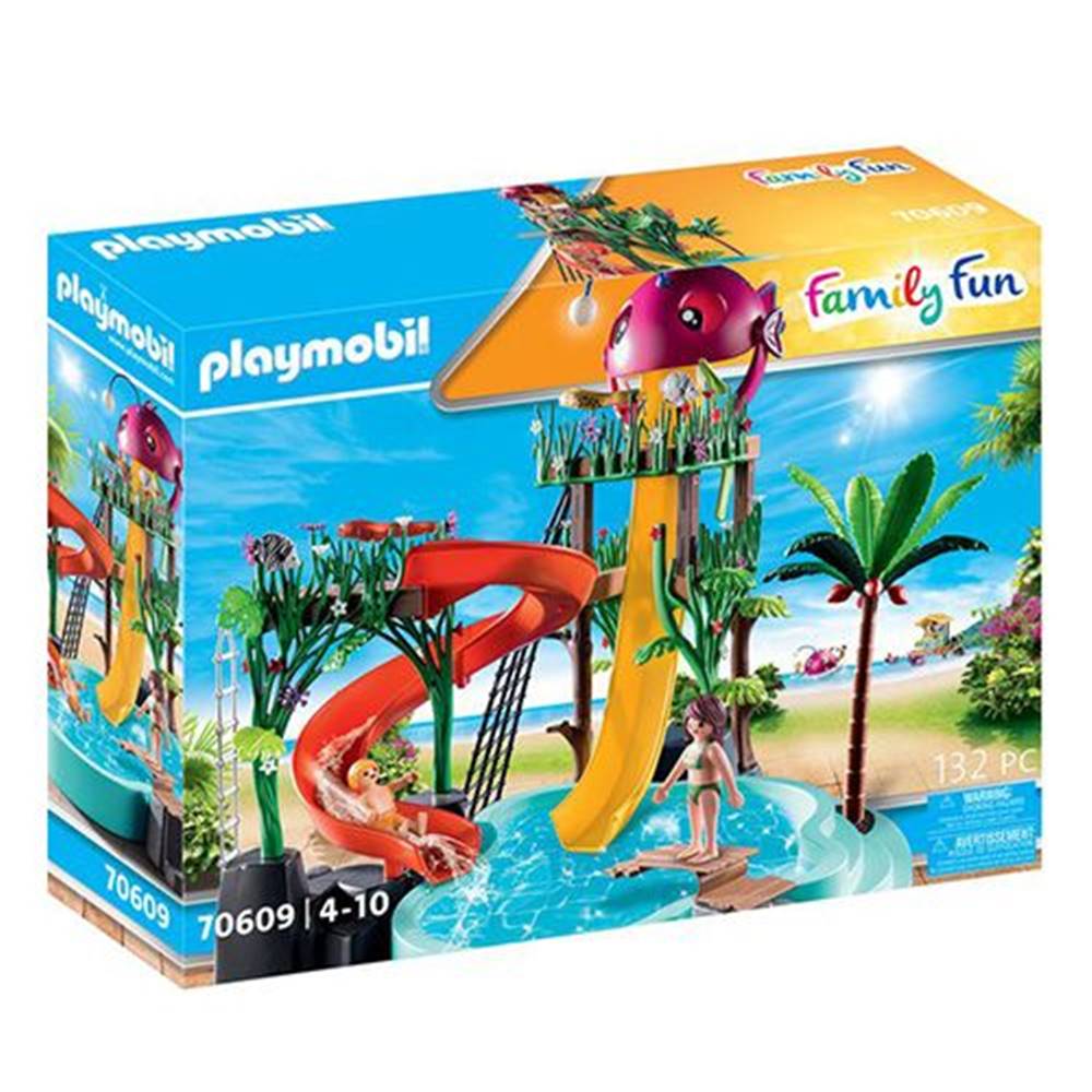 Playmobil  Aquapark so šmykľavkou ,  Prázdniny,  132 dielikov | 70609 značky Playmobil