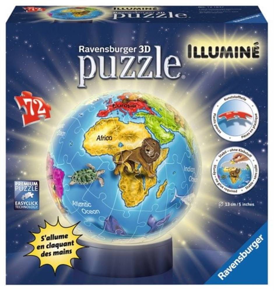 Ravensburger  Svietiace puzzleball Globus 72 dielikov značky Ravensburger