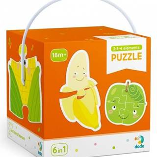 Dodo Toys Puzzle Ovocie a zelenina 6v1 (2, 3, 4 dieliky)