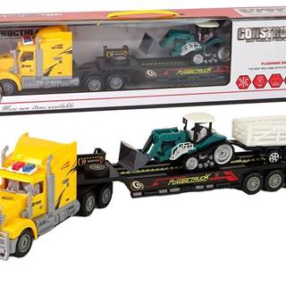 Lean-toys Diaľkovo ovládané R/C nákladné auto s prívesom žlté