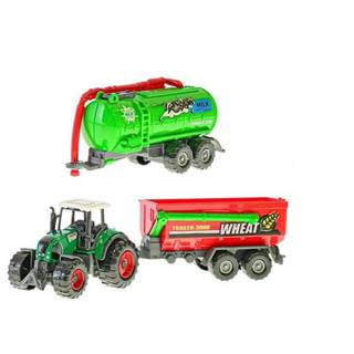 Mikro Trading Traktor 9 cm kovový s voľným chodom s ťažným vozidlom a cisternou