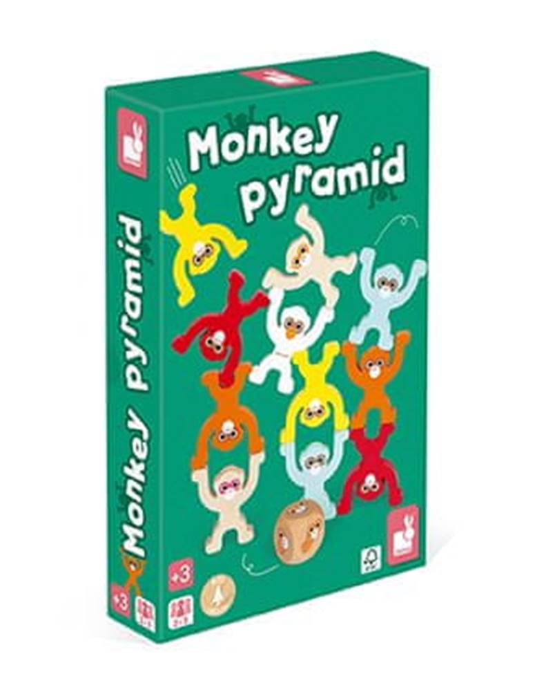 Janod  Spoločenská hra pre deti Opice pyramída značky Janod