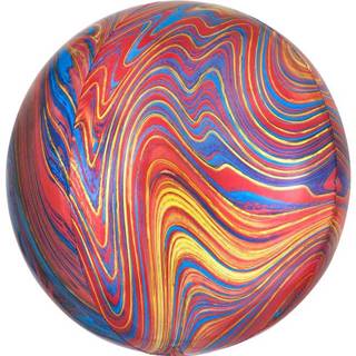 Amscan Fóliový balón guľatý Mramor farebný 40cm