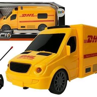 Lean-toys  R/C diaľkovo ovládané DHL doručovacie auto Zvuk,  svetlá značky Lean-toys