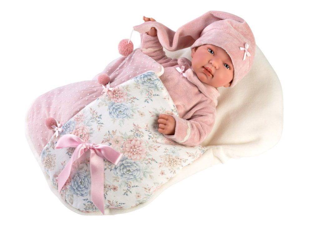 Llorens  84450 NEW BORN realistická bábika bábätko so zvukom a mäkkým látkovým telom 44cm značky Llorens