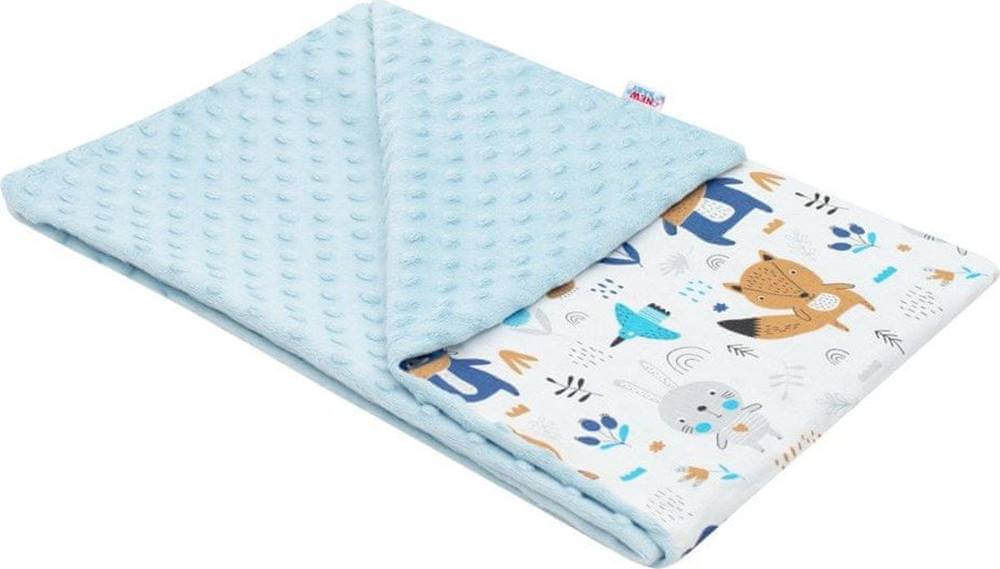 NEW BABY  Dětská deka z Minky  Medvídci modrá 80x102 cm značky NEW BABY