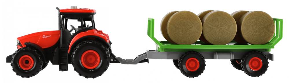 Teddies  Traktor Zetor s vlekem a balíky značky Teddies