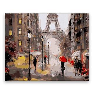 Malujsi  Maľovanie podľa čísel - Ulice Paríža - 100x80 cm,  bez dreveného rámu značky Malujsi