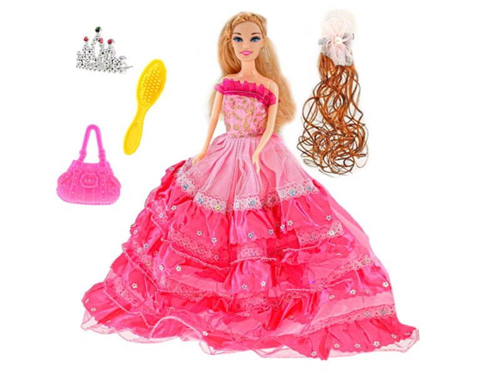 Mikro Trading  Ružová bábika princezná 29 cm s príslušenstvom v krabici značky Mikro Trading