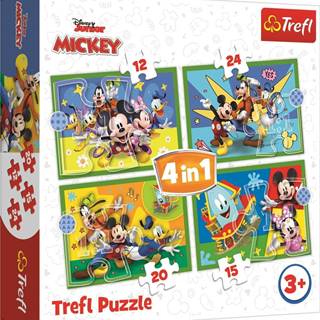 Trefl Puzzle Mickeyho klbko: S priateľmi 4v1 (35, 48, 54, 70 dielikov)
