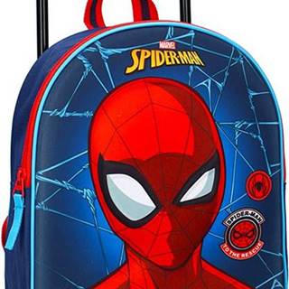 Vadobag Batoh na kolečkách Spiderman Strong 3D 32cm modrý
