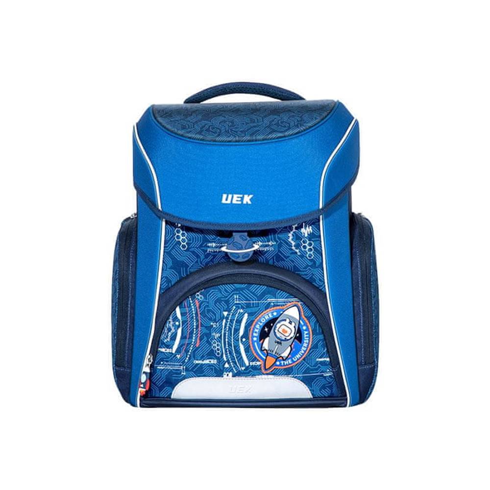 Klarion  Ergonomická pevná modrá školská taška Big Rocket Blue značky Klarion