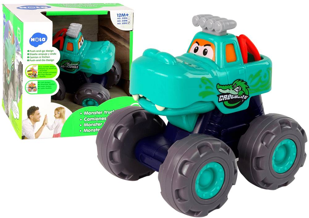 Lean-toys  Baby Monster Truck Krokodíl Veľké kolesá značky Lean-toys