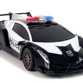 Lean-toys Policajné R/C diaľkovo ovládané pretekárske auto + dobíjacia batéria
