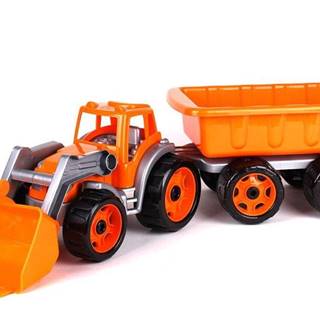 Lean-toys  Traktorový buldozér s lyžicovým prívesom Orange 3688 značky Lean-toys