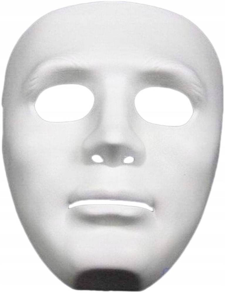 Korbi  Plastová biela maska na maľovanie hip hopu,  Mim značky Korbi