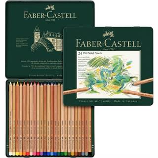 Faber-Castell  Pastel v ceruzke Pitt 24 farebné - plech značky Faber-Castell