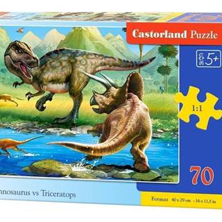 JOKOMISIADA Puzzle 70 ks. Tyrannosaurus vs Triceratops