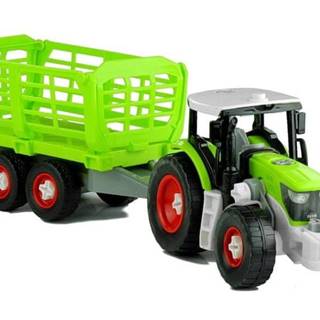 Lean-toys  Odvíjací traktor s otváracím prívesom 43 cm značky Lean-toys