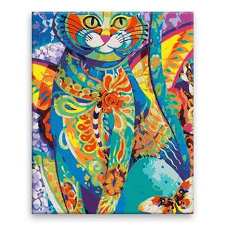 Malujsi  Maľovanie podľa čísel - Mačka v kostýme - 40x50 cm,  plátno vypnuté na rám značky Malujsi