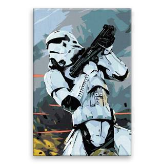Malujsi Maľovanie podľa čísel - Stormtrooper - 80x120 cm,  bez dreveného rámu