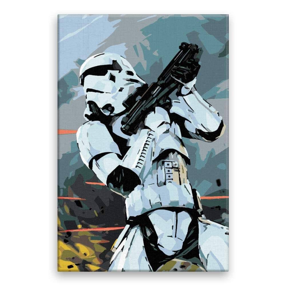 Malujsi  Maľovanie podľa čísel - Stormtrooper - 80x120 cm,  bez dreveného rámu značky Malujsi