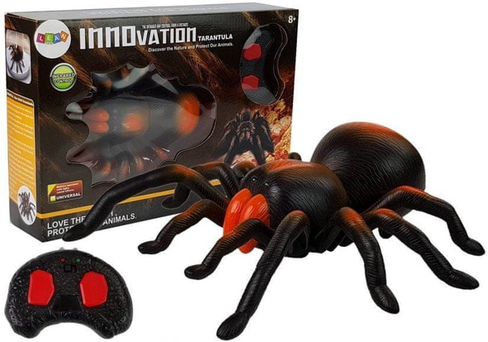 Lean-toys  Obrovský batériový R/C pavúk na diaľkové ovládanie čierno-oranžový značky Lean-toys