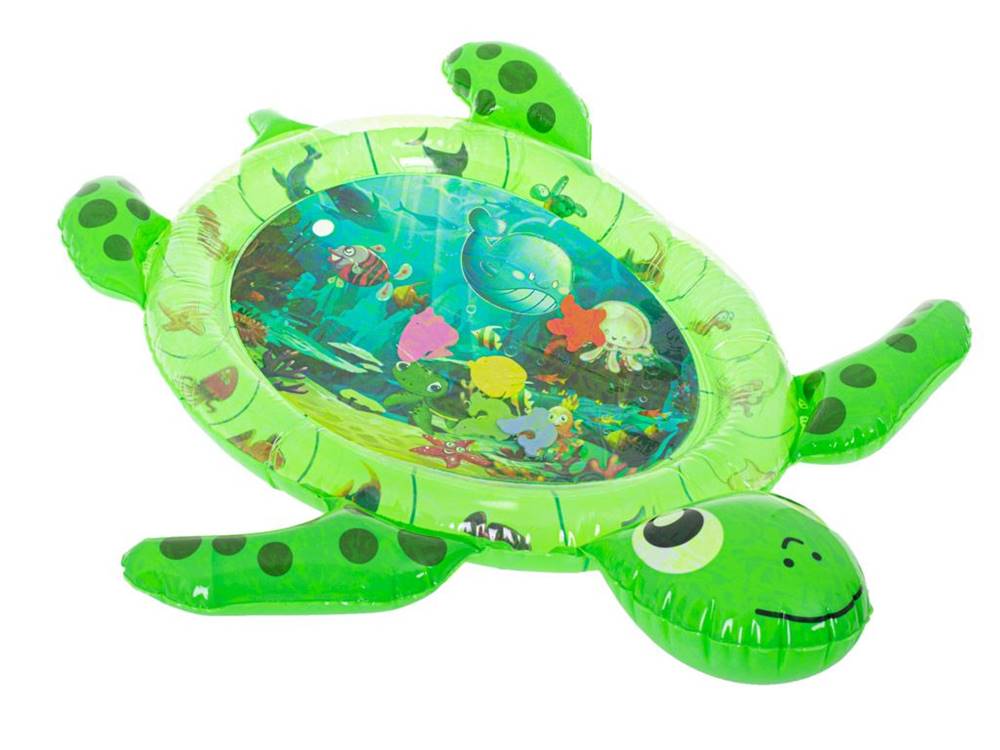 Ikonka  Vodná nafukovacia senzorická podložka korytnačka zelená značky Ikonka