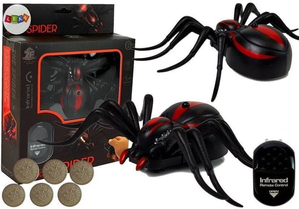 Lean-toys  Čierny pavúk na diaľkové ovládanie R/C značky Lean-toys