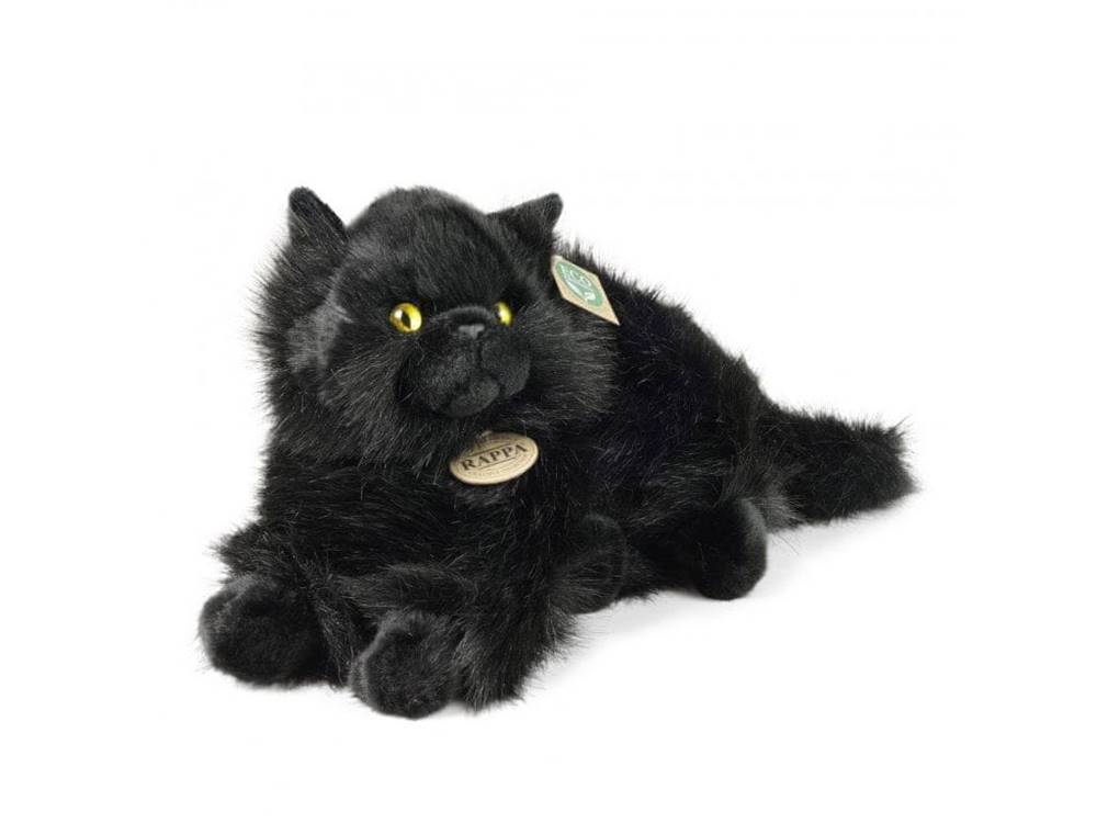 Rappa  Plyšová kočka černá ležící 30 cm značky Rappa