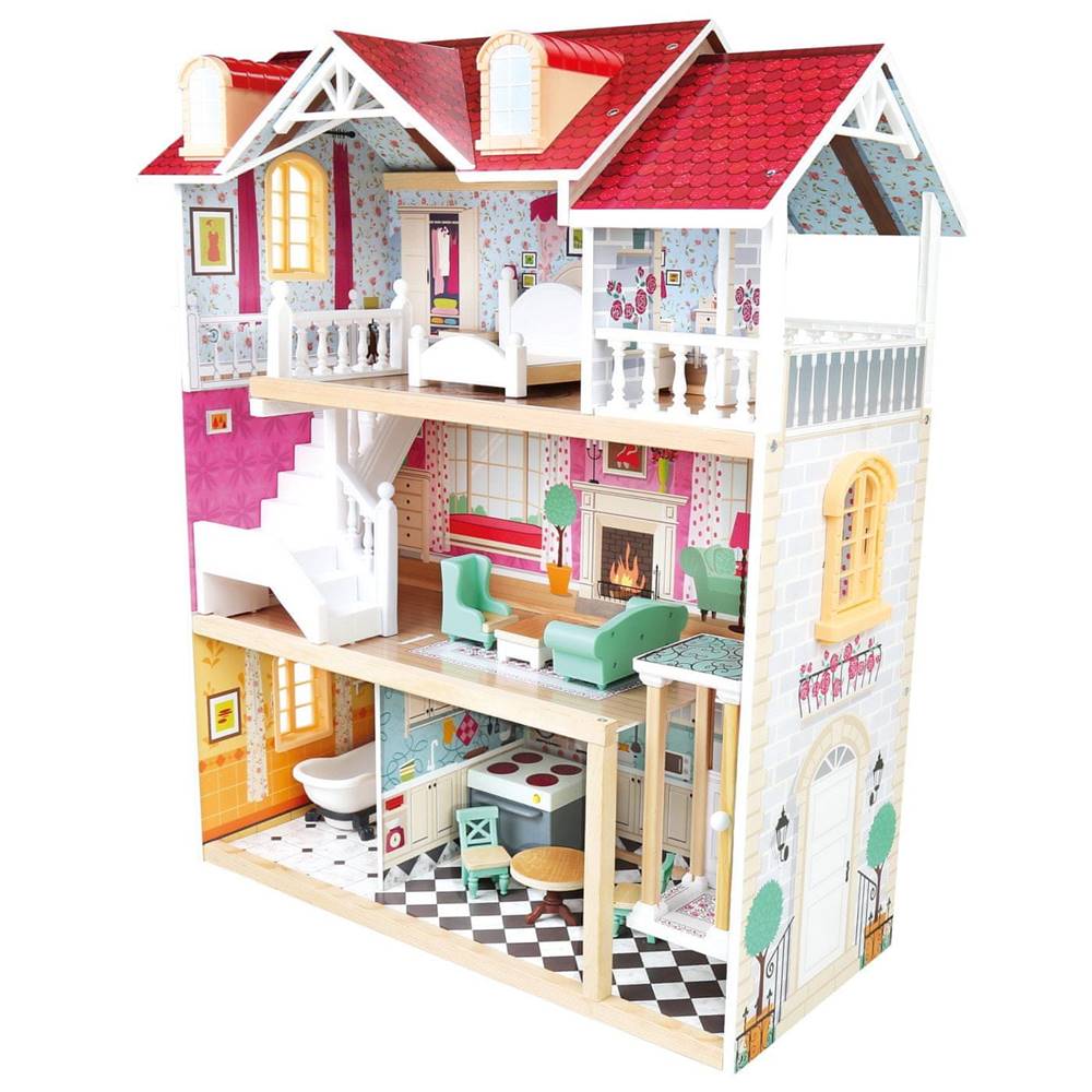 Bino  Trojposchodový domček pre bábiky značky Bino
