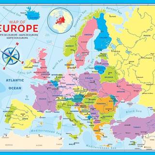 EuroGraphics  Puzzle Mapa Európy 200 dielikov značky EuroGraphics