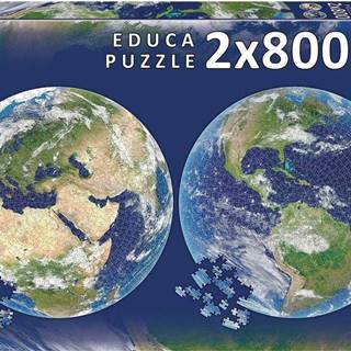 EDUCA  Kruhové puzzle Planéta Zem 2x800 dielikov značky EDUCA