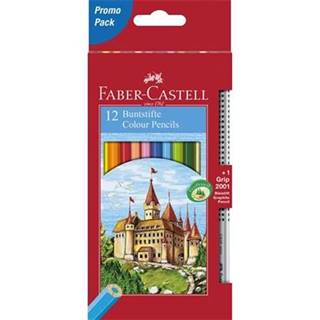 Faber-Castell Pastelky Classic,  12 rôznych farieb,  1 Grip 2001 ceruzka