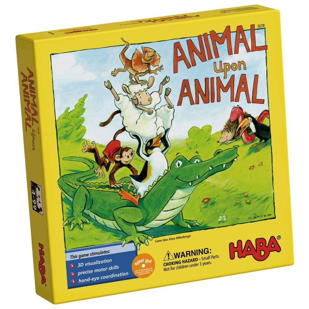 HABA  Spoločenská hra pre deti na rozvoj motoriky Zviera na zviera značky HABA