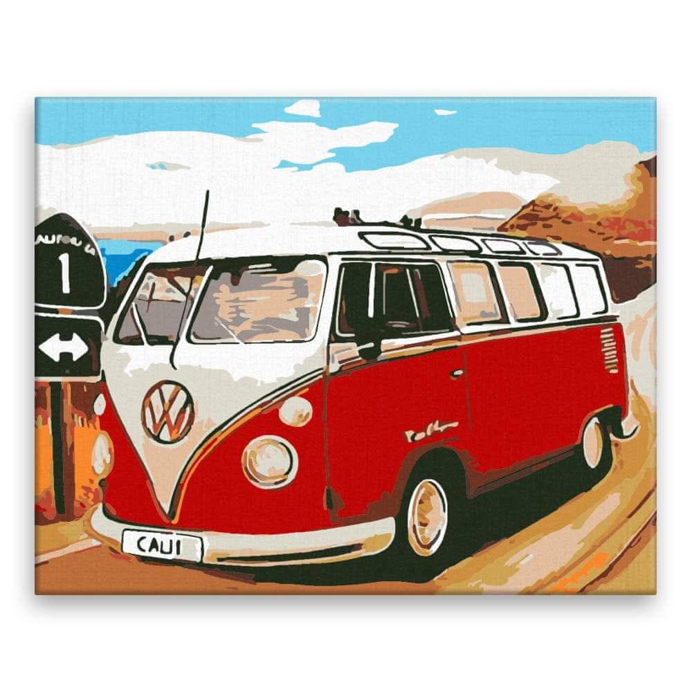 Malujsi  Maľovanie podľa čísel - VW California Caravan - 100x80 cm,  bez dreveného rámu značky Malujsi