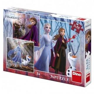 DINO  Puzzle 3v1 Ledové království II/Frozen II 3x55dílků v krabici 27x19x4cm značky DINO