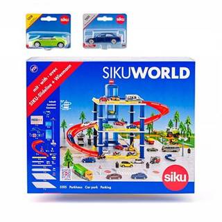 SIKU  World - Garáž s 2 autami značky SIKU